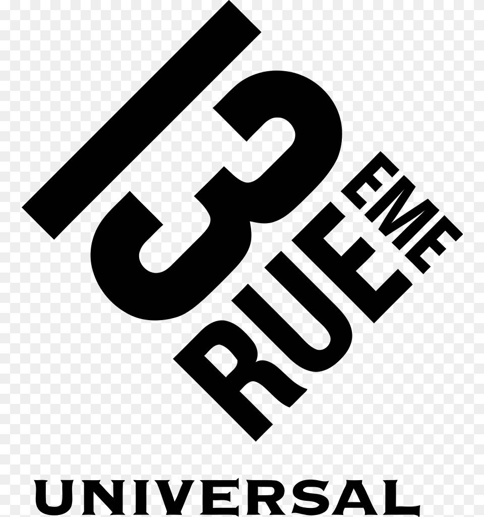 Rue Universal 13th Street Universal, Logo, Text Png Image