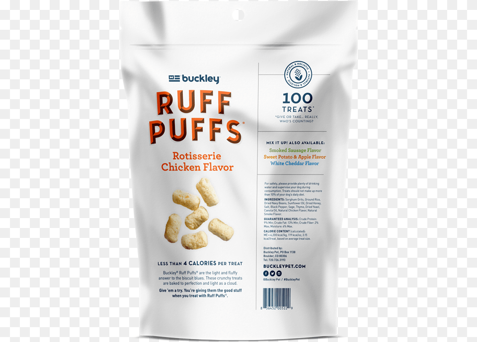 Ruff Puffs Dog Treats White Cheddar Flavor Download Bread, Advertisement, Food, Fried Chicken Free Transparent Png