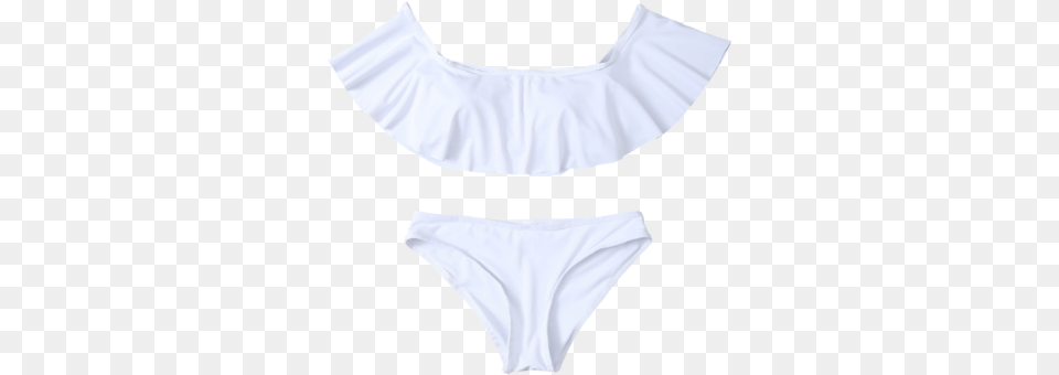 Ruffles Off Shoulder Bikini Swimwear Underpants, Clothing, Underwear, Lingerie, Blouse Png