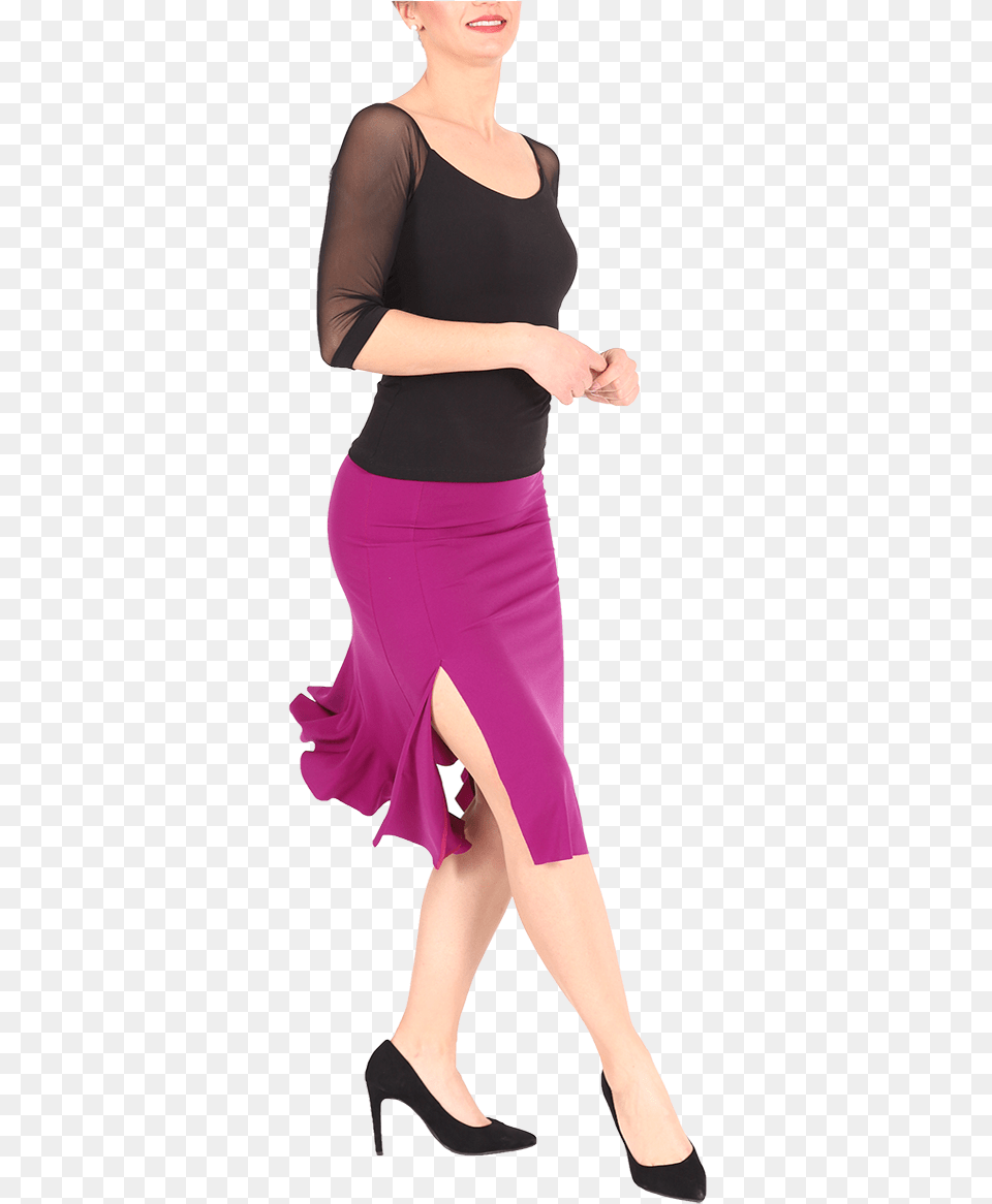 Ruffles Pencil Skirt, Adult, Shoe, Person, Woman Free Png