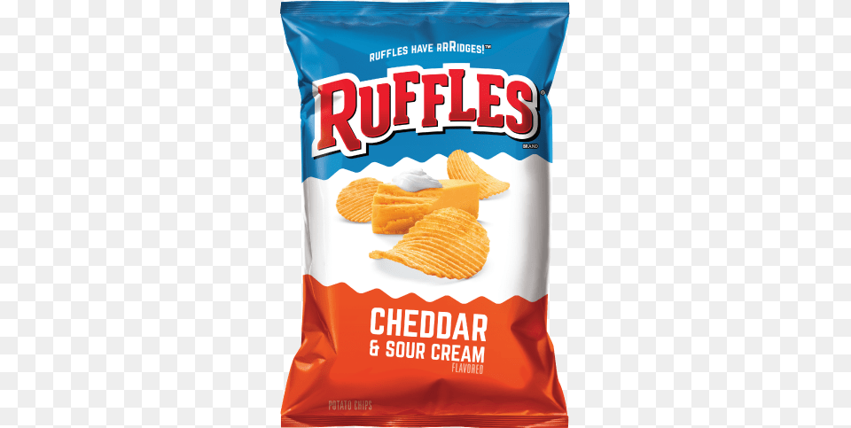 Ruffles Sour Cream And Cheddar, Food, Snack, Ketchup Free Png Download