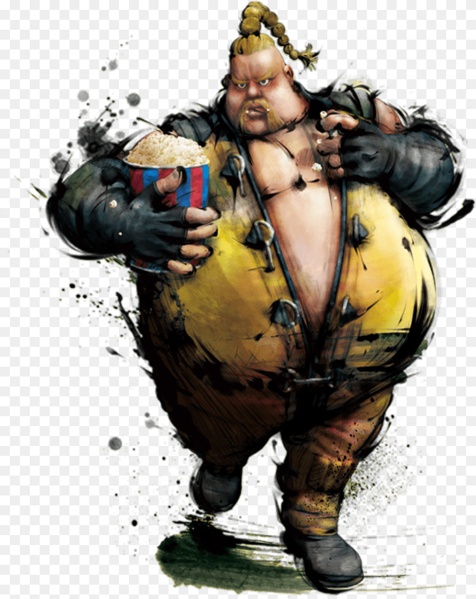 Rufus Street Fighter Fat Character, Person, Hand, Finger, Body Part Free Transparent Png