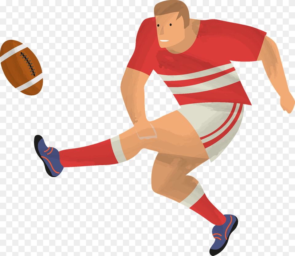 Rugby Clipart, Shorts, Clothing, Person, Rugby Ball Free Png Download