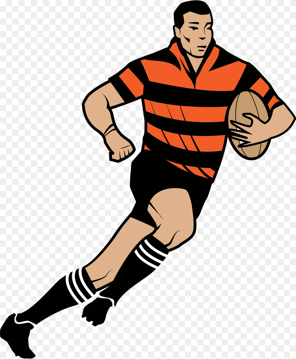 Rugby Player Clipart, Adult, Male, Man, Person Png Image