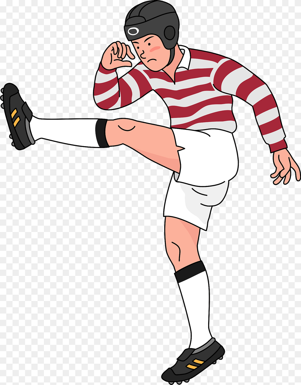 Rugby Player Clipart, Clothing, Shorts, Kicking, Person Free Png