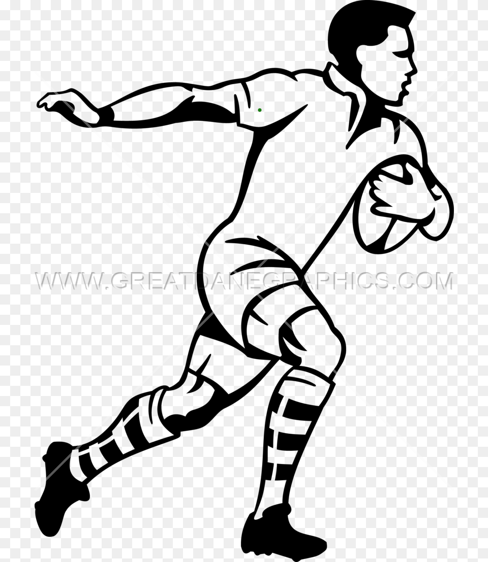 Rugby Player Running Production Ready Artwork For T Shirt Printing, People, Person, Adult, Male Png