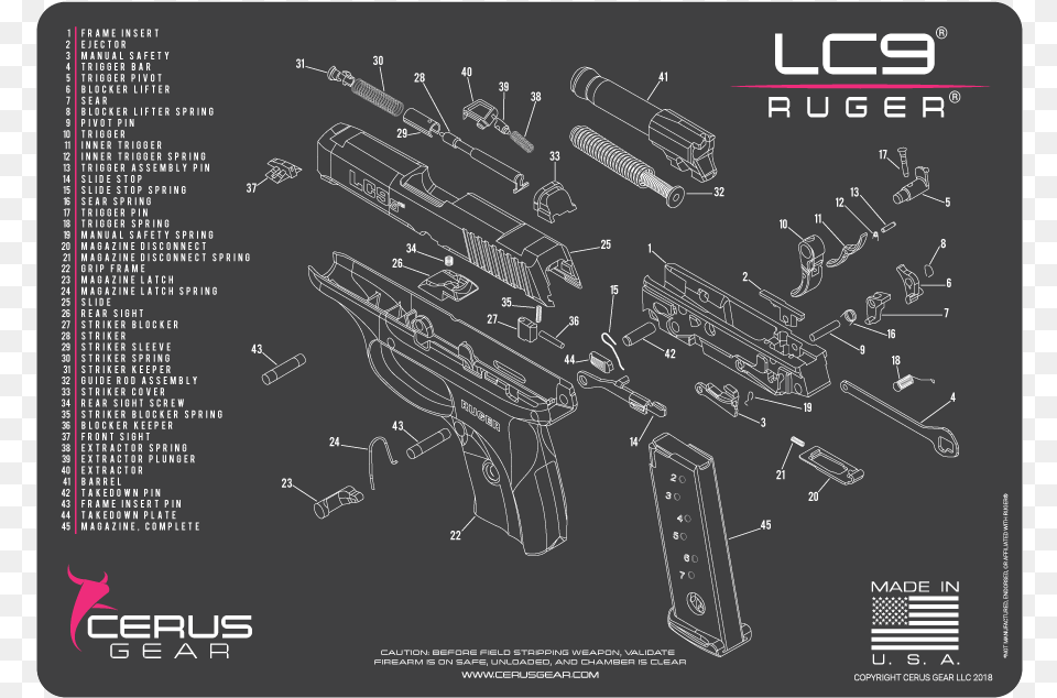 Ruger Lc9s Trigger Sear Spring, Cad Diagram, Diagram, Airport, Firearm Free Png Download