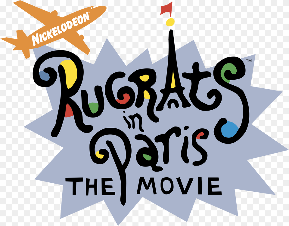 Rugrats In Paris Logo Transparent Rugrats In Paris The Movie Logo, Art, Text, Aircraft, Airplane Free Png Download