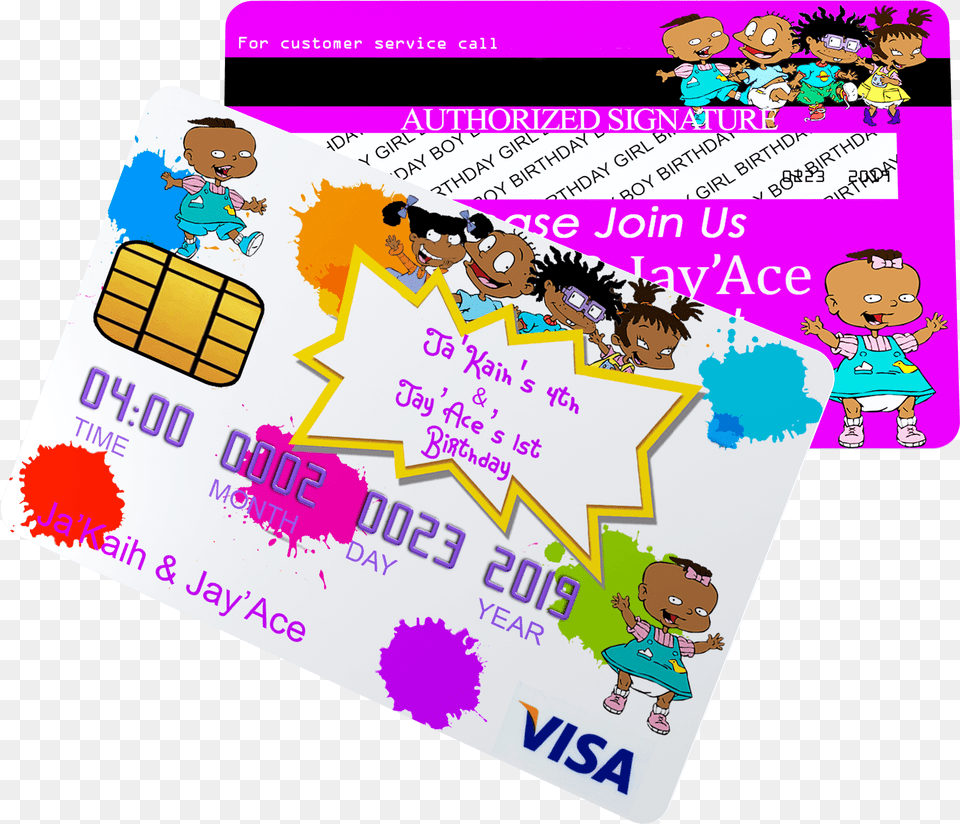 Rugrats Invitations Credit Card, Text, Baby, Person, Face Free Transparent Png