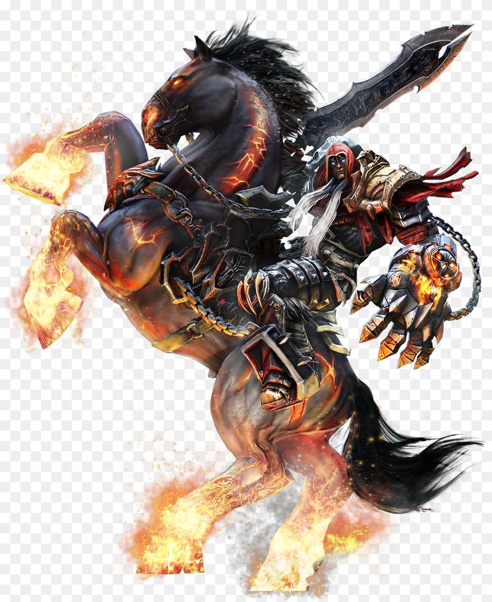 Ruin And His Rider War Darksiders War And Ruin, Adult, Male, Man, Person Free Png