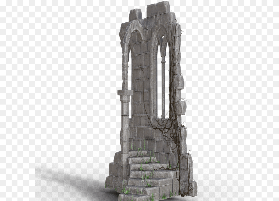 Ruin Stairs Window Old Stone Masonry Gradually Stone Stairs Ruin, Arch, Architecture, Building, Ruins Free Transparent Png