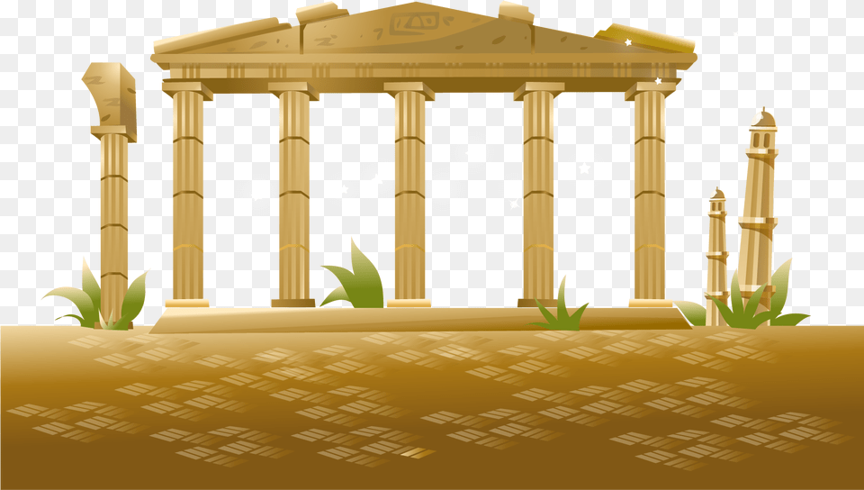 Ruinas Grecia Vector, Outdoors, Architecture, Gazebo, Pillar Free Png Download