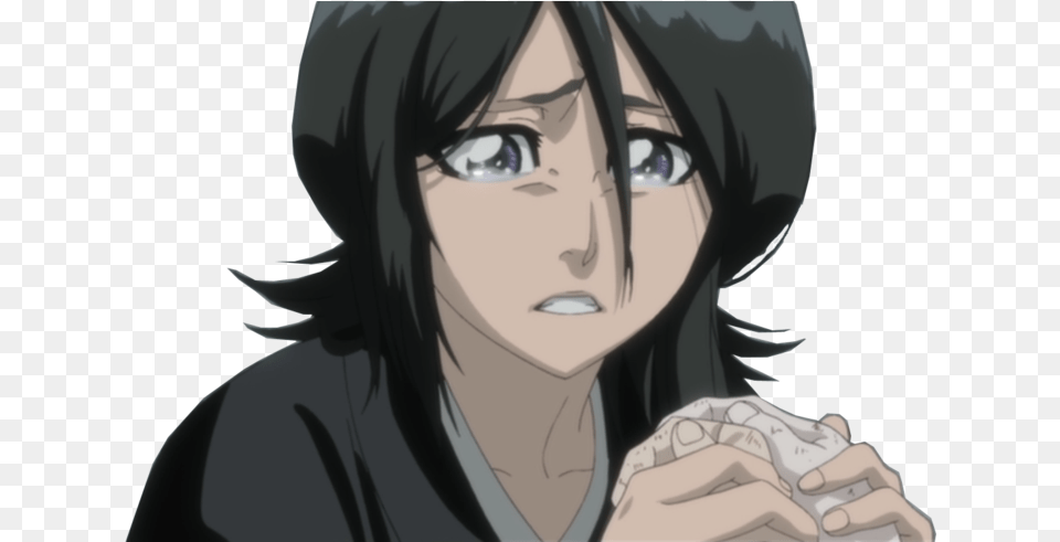 Rukia Crying Or Sad Rukia Kuchiki Sad, Publication, Book, Comics, Adult Free Png Download