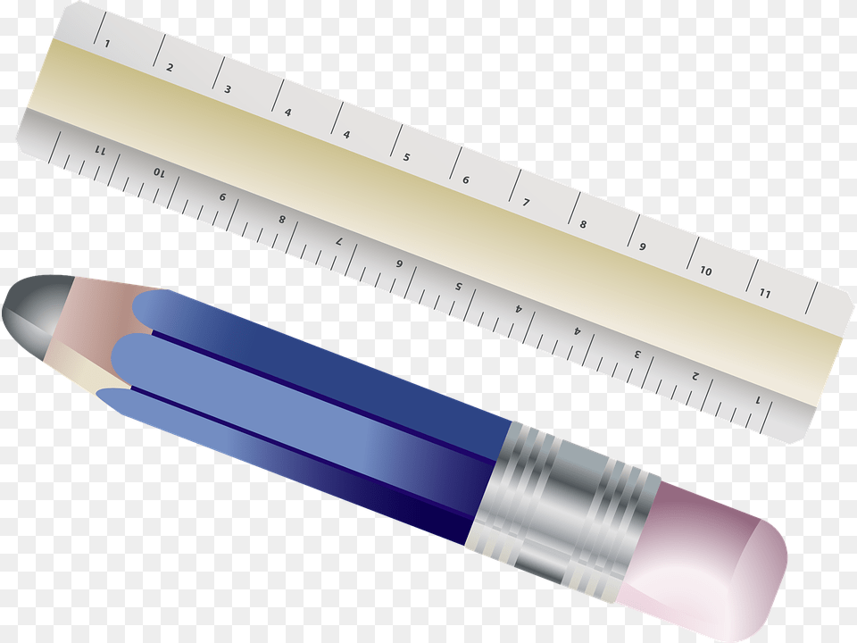 Ruler Pencil Writing Implement Eraser Shaft Of Kalem Cetvel Png