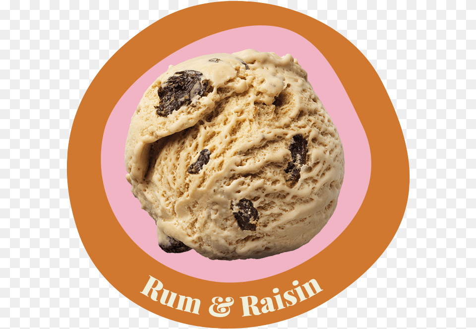 Rum And Raisin New Zealand Natural, Cream, Dessert, Food, Ice Cream Png Image