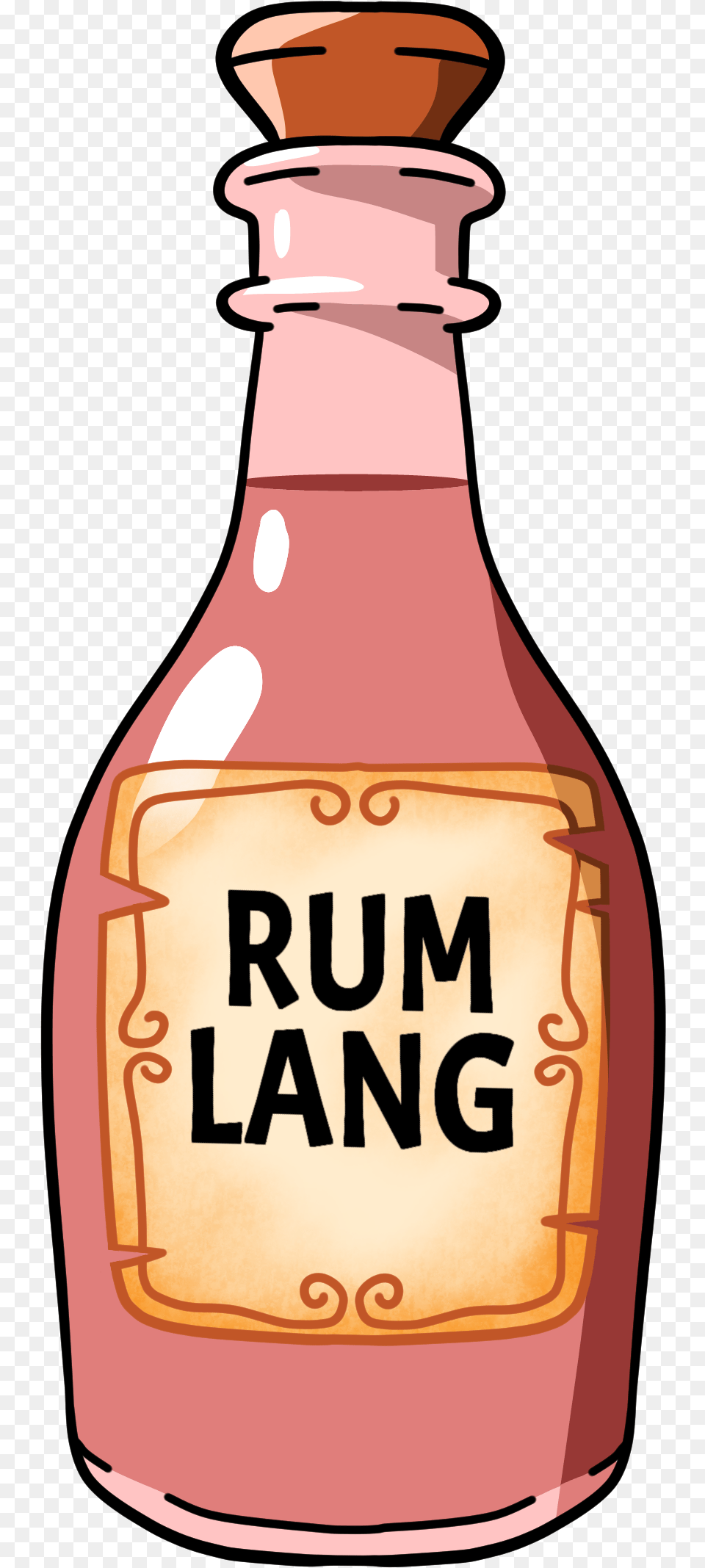 Rum Bottle Clipart Glass Bottle, Person, Food, Ketchup Png Image