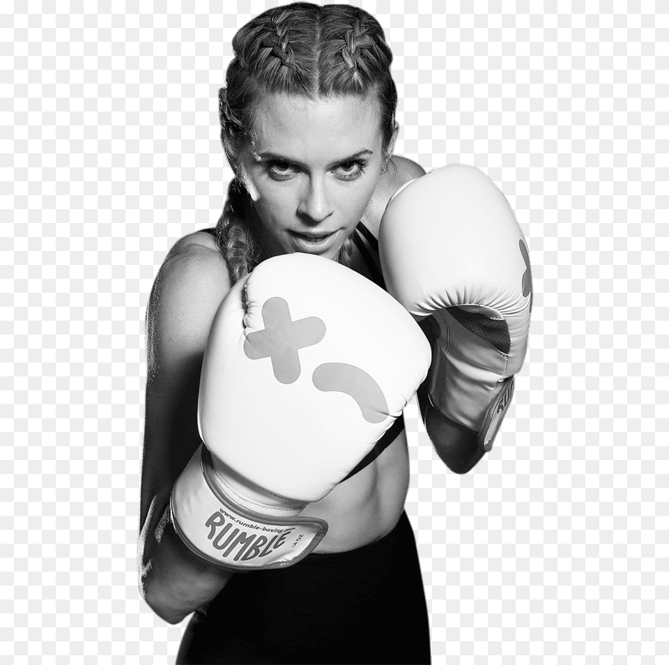 Rumble Boxing Logo Black And White Black Women Boxing, Adult, Person, Woman, Female Png Image