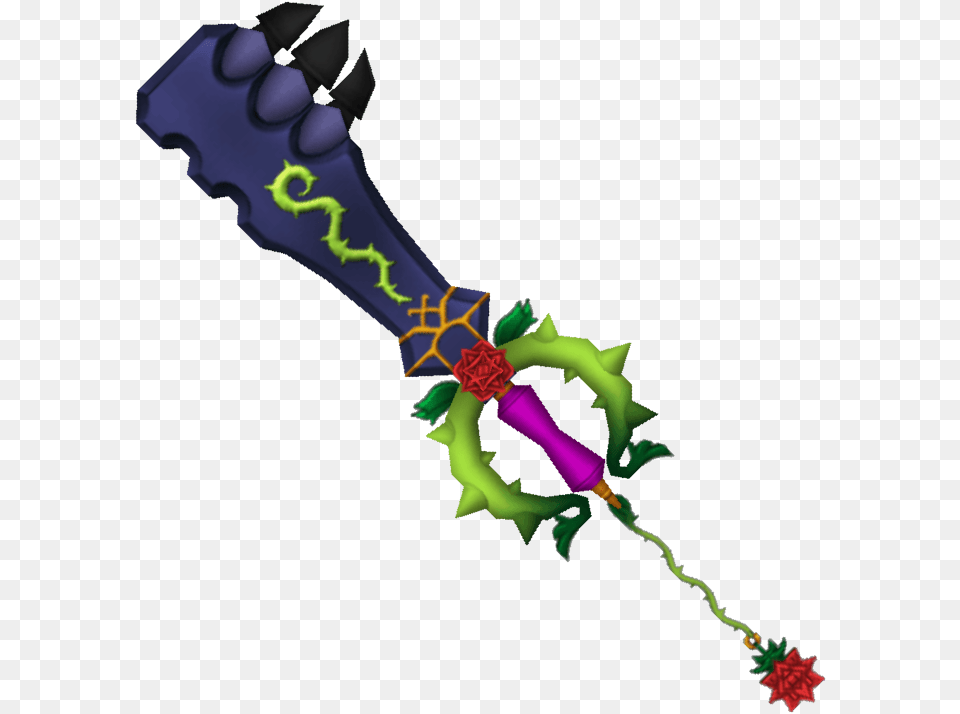 Rumbling Rose Kingdom Hearts 2 Beauty And The Beast Keyblade, Sword, Weapon, Blade, Dagger Png