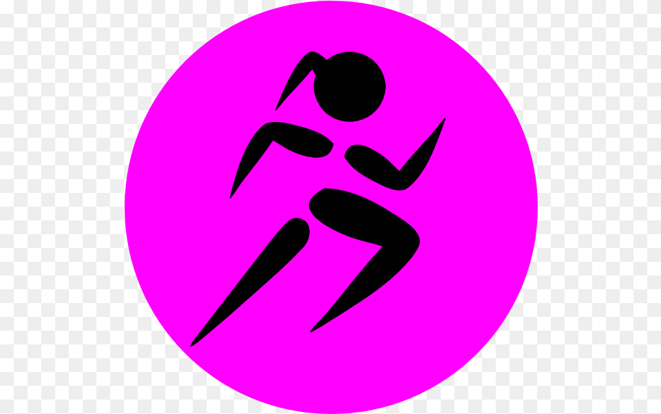 Run Clipart In This 15 Piece Running Girl Icon, Purple, Symbol, Logo, Blade Free Transparent Png