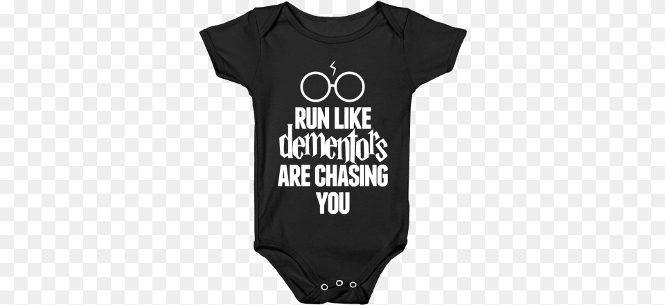 Run Like Dementors Are Chasing You Baby Onesy Child, Clothing, T-shirt, Shirt Png Image