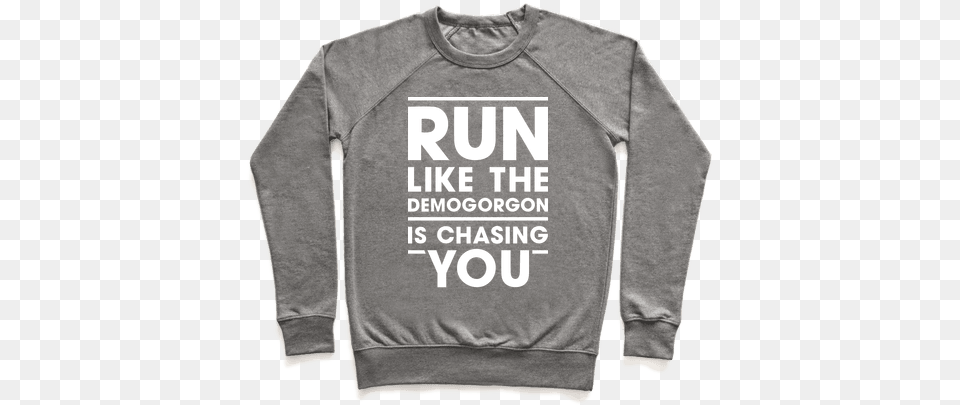 Run Like The Demogorgon Is Chasing You Pullover Dungeon And Dragons Clothes, Clothing, Knitwear, Long Sleeve, Sleeve Free Transparent Png
