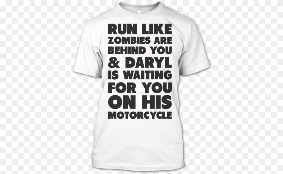 Run Like Zombies Daryl Dixon The Walking Dead Tv Serries Active Shirt, Clothing, T-shirt Png
