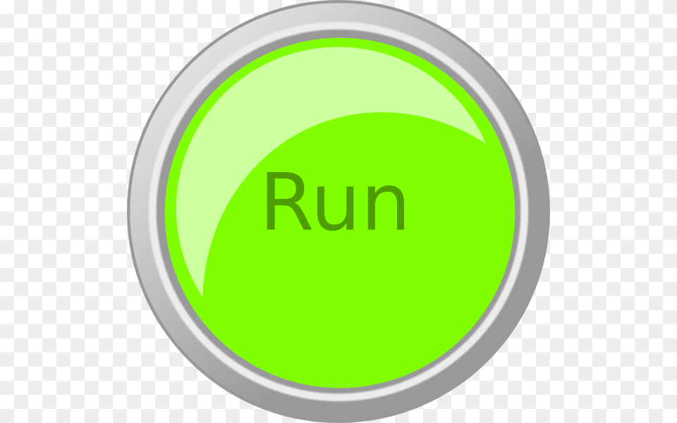 Run Push Button Clip Art, Green, Sphere, Disk, Ball Png