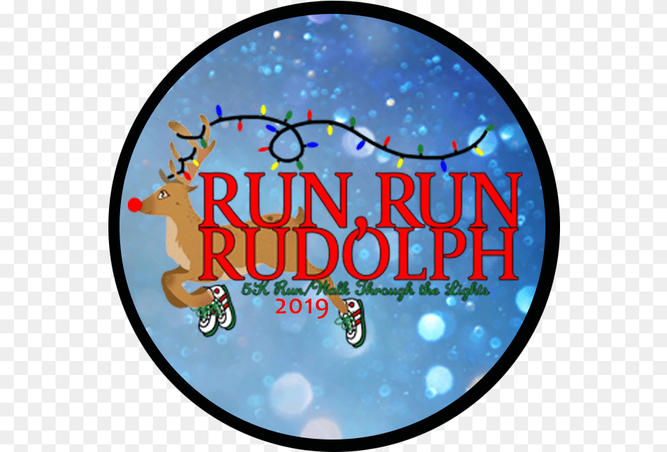 Run Rudolph 5k U2014 Christmas Circle, Disk, Dvd Png