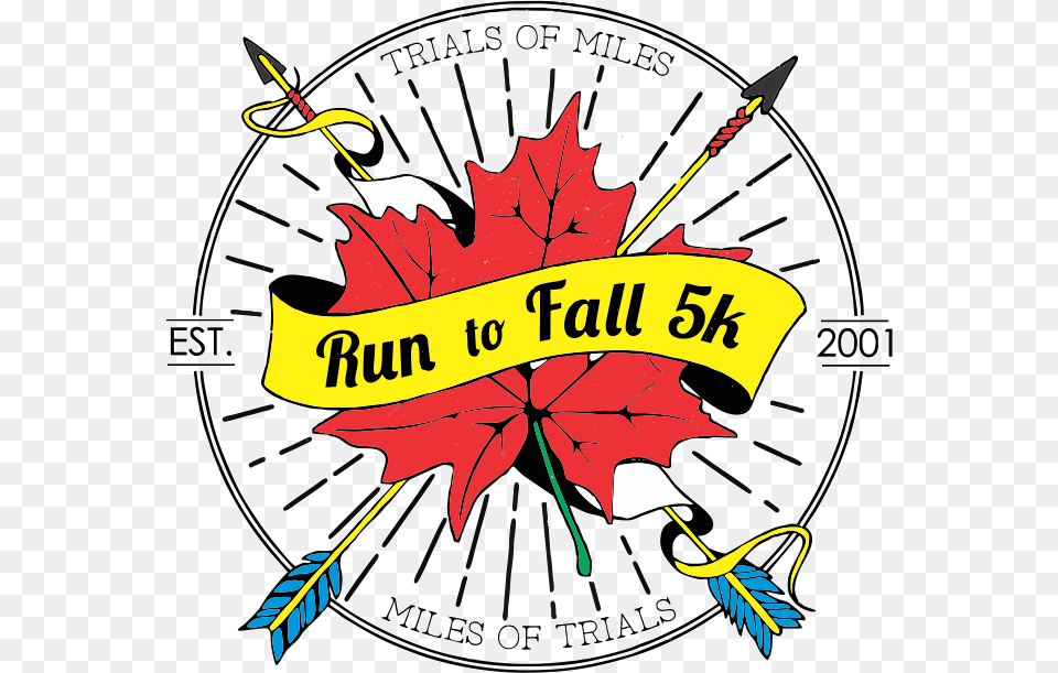 Run To Fall 5k Logo Emblem, Leaf, Plant, Dynamite, Weapon Png