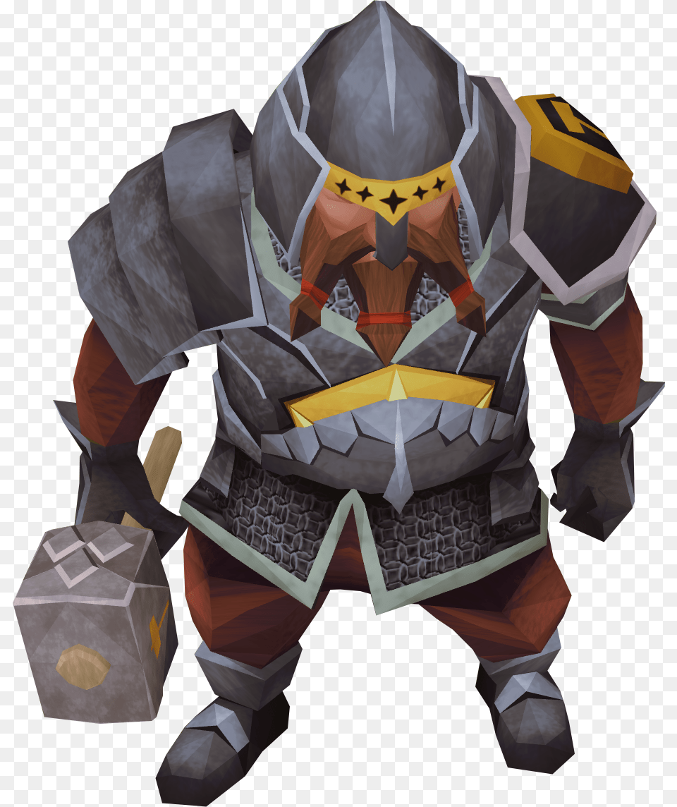 Runescape Dwarf Black Guard, Armor Free Png