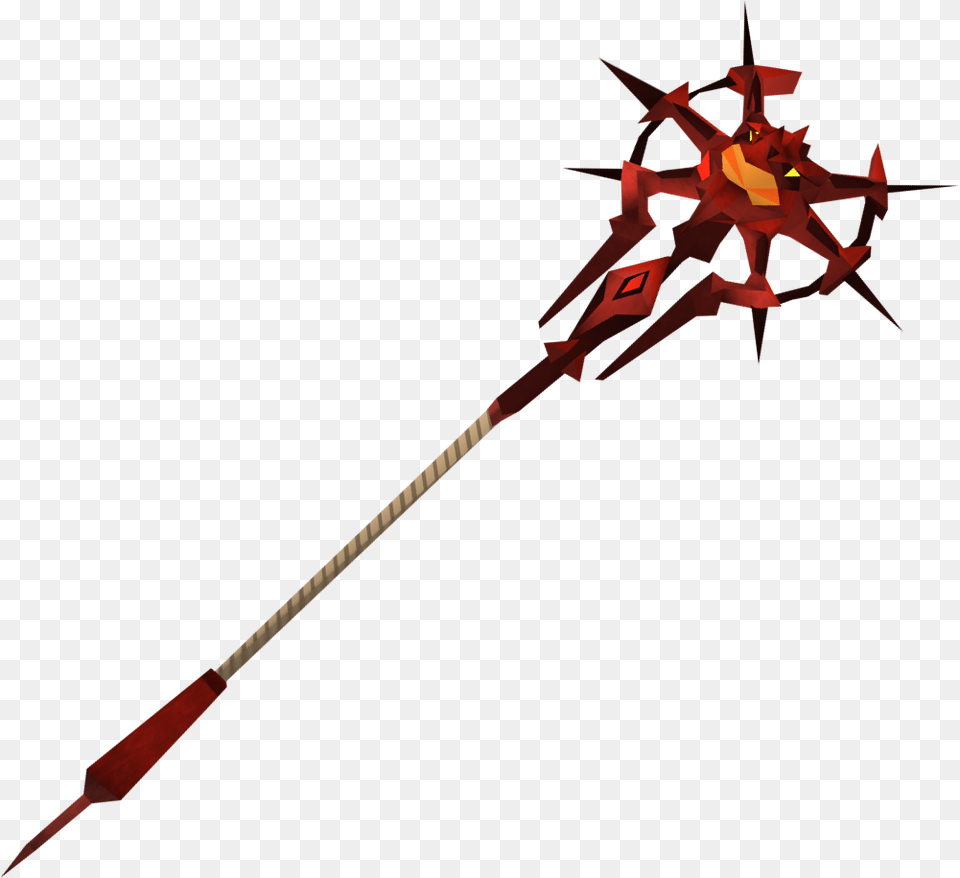 Runescape Staff Of Fire Magic Staff, Weapon, Blade, Dagger, Knife Free Png Download