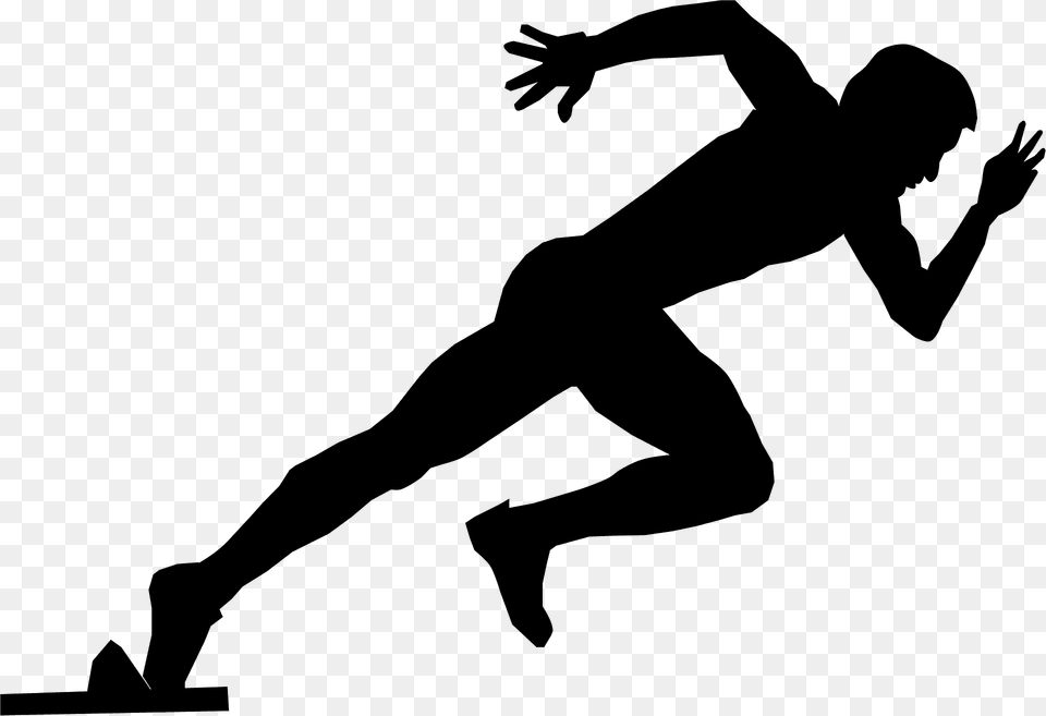 Runner Leaving Blocks Silhouette, Dancing, Leisure Activities, Person, Face Free Png Download