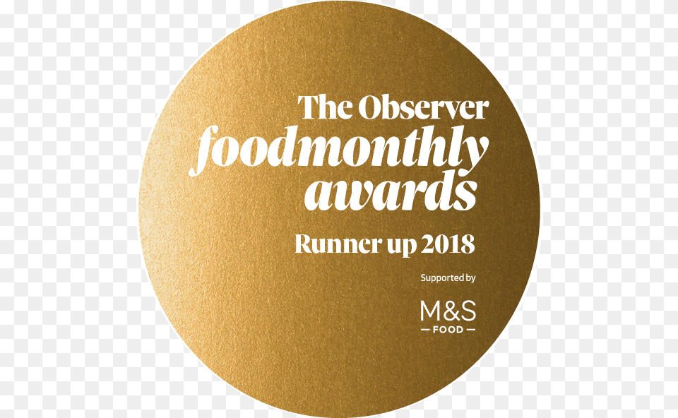 Runner Up Button Observer Food Monthly Awards, Gold, Disk Png