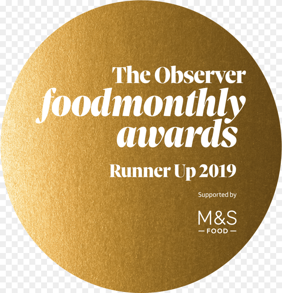 Runner Up Sm Observer Food Monthly Awards, Gold, Disk Free Transparent Png