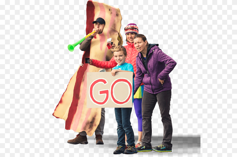 Runners Bacon Costume Fun, People, Photography, Person, Head Free Png Download