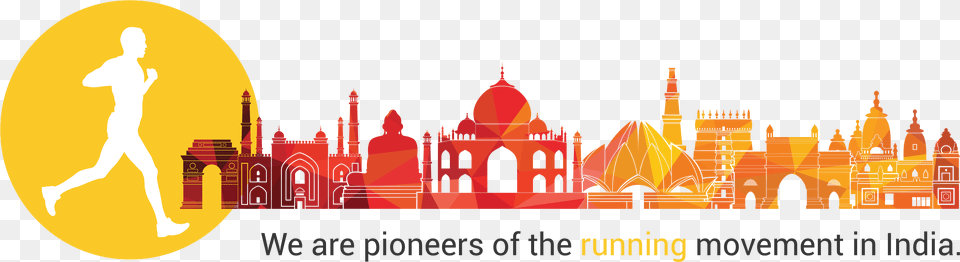 Runners For Life India Skyline Vector Illustration, Architecture, Building, City, Dome Free Png Download