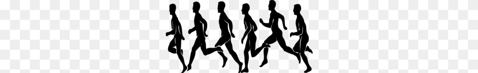 Runners Lg Clip Art, Gray Png Image