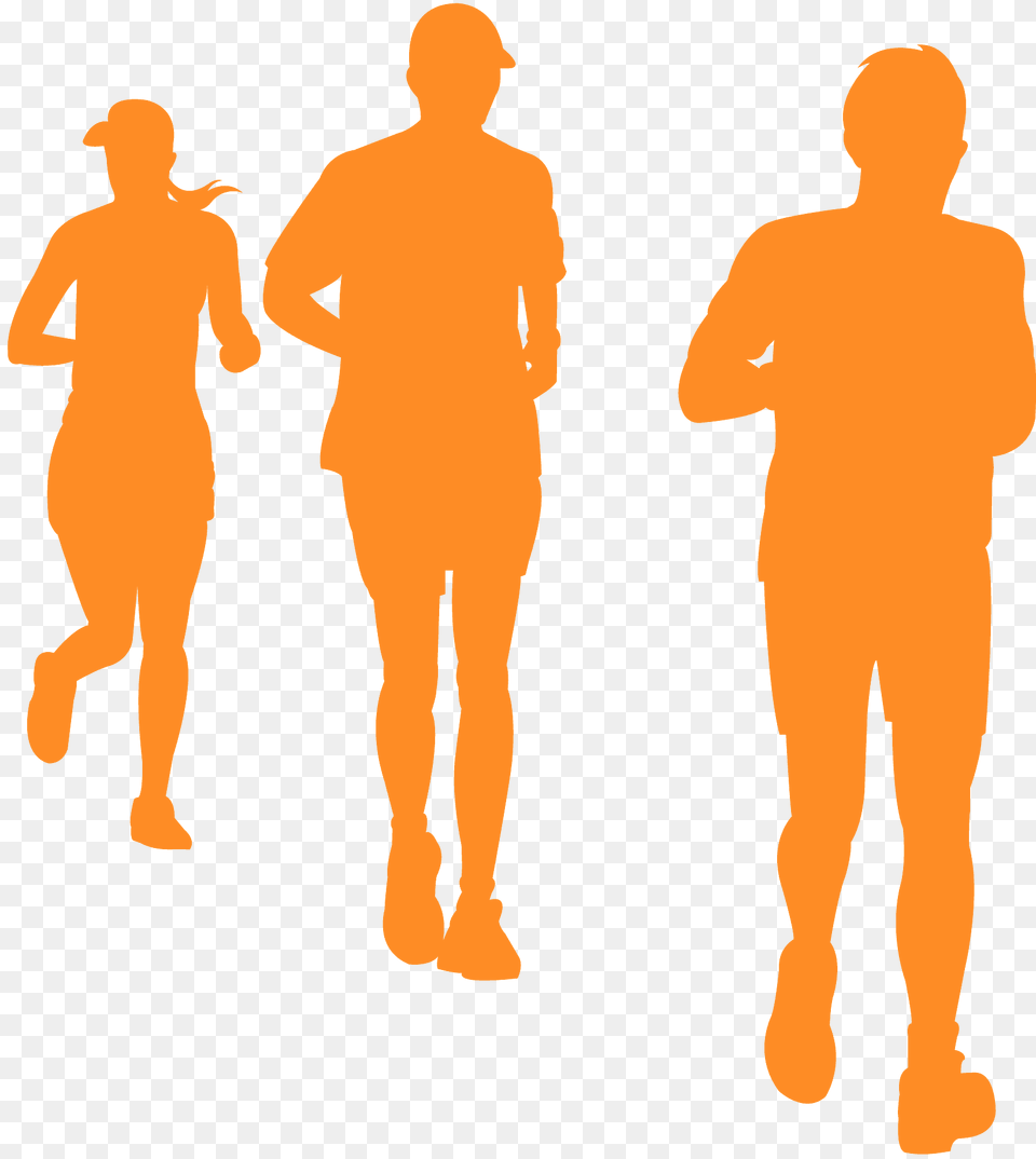Runners Silhouette, Adult, Male, Man, Person Free Png
