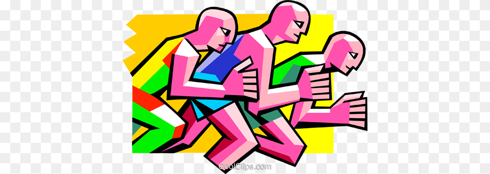 Runners Track Field Royalty Vector Clip Art Illustration, Graphics, Graffiti, Modern Art, Dynamite Free Png Download