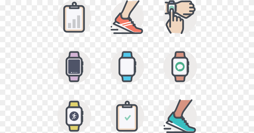 Running 35 Icons Run Icons, Wristwatch Free Png Download