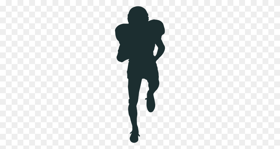 Running American Football Player Silhouette, Adult, Male, Man, Person Png