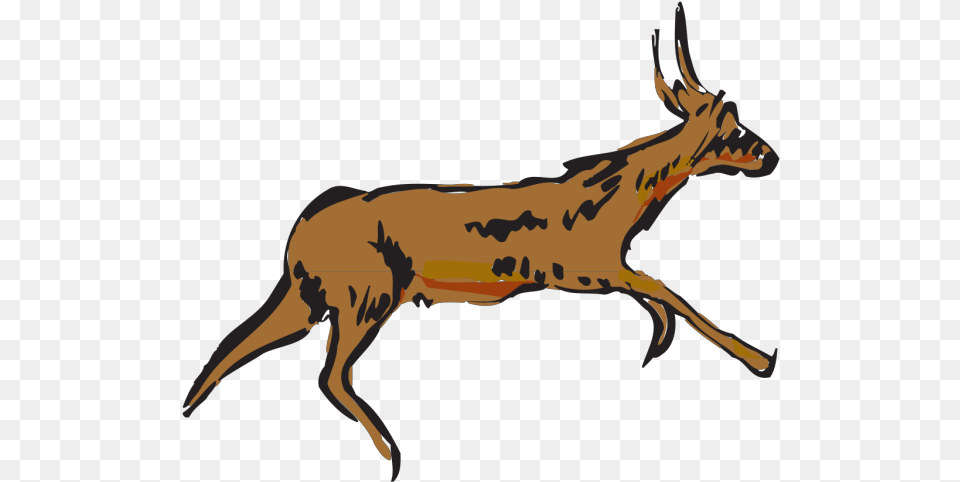 Running Antelope Svg Clip Arts Animated Deer Running Gif, Animal, Mammal, Wildlife, Coyote Free Png Download