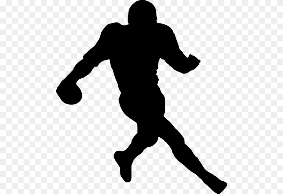 Running Away From The Nflpa Nfl Football Silhouette, Gray Png