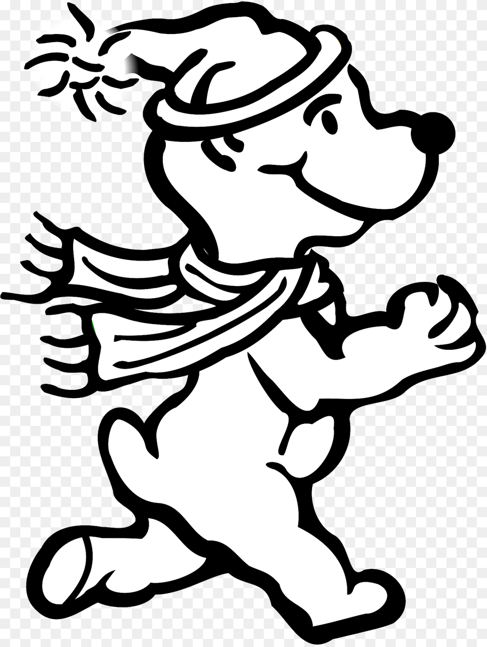 Running Bear Black And White Clipart, Animal, Kangaroo, Mammal Free Transparent Png