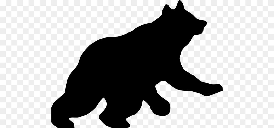 Running Bear Clip Art, Silhouette, Animal, Canine, Dog Free Png