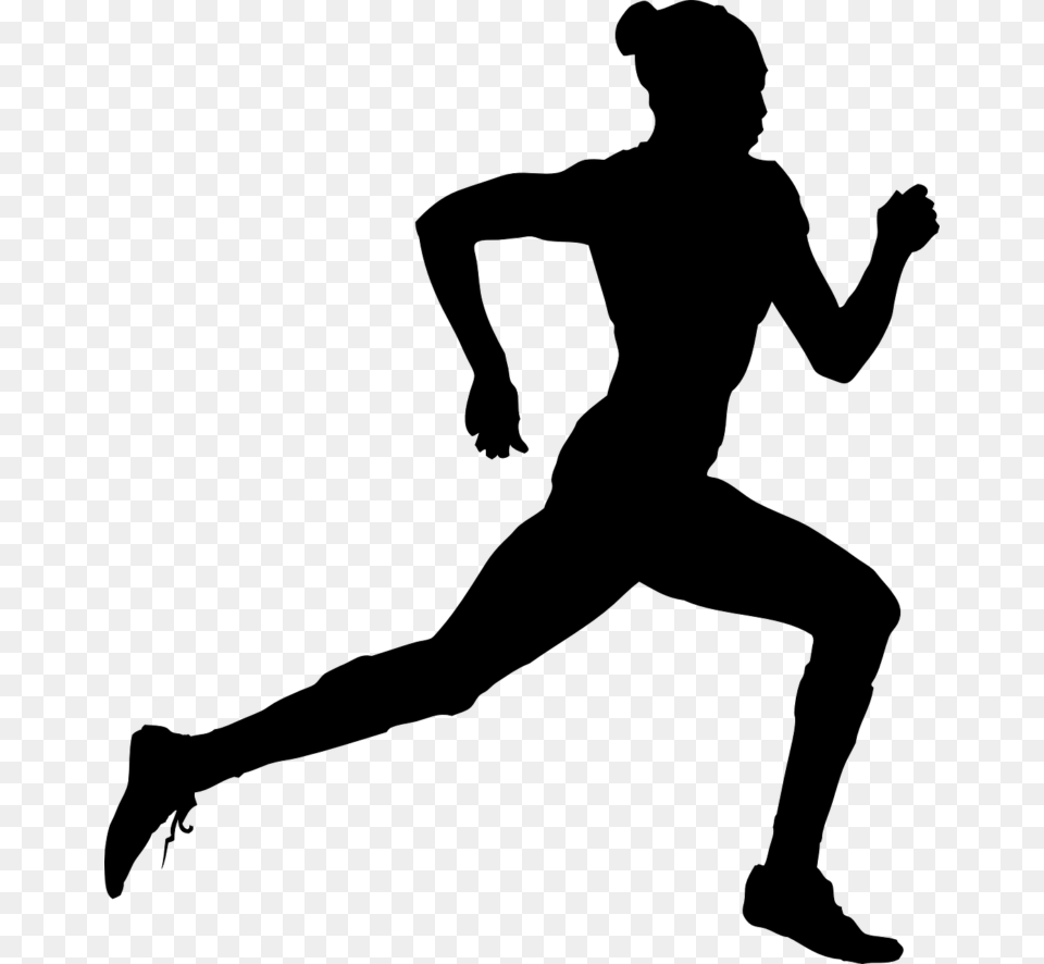 Running Clip Art, Gray Free Png Download