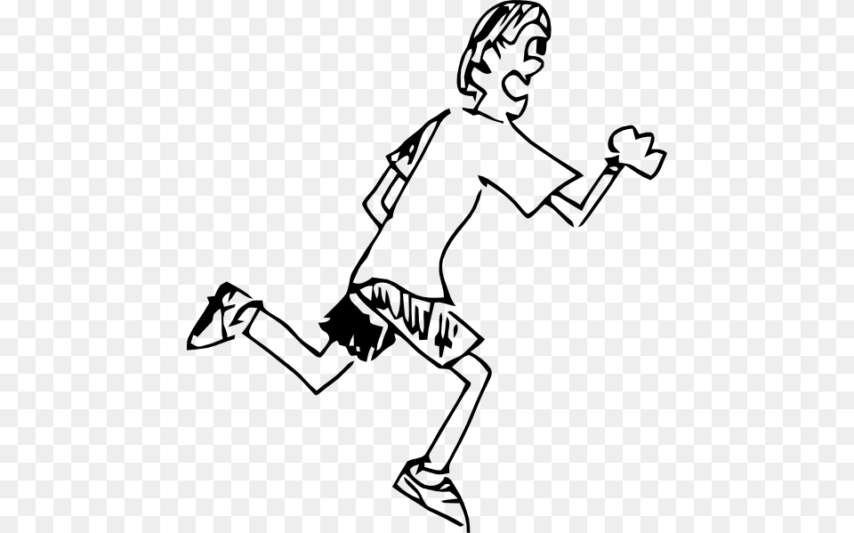Running Clip Art, Person, Stencil, Clothing, Shorts Free Png Download