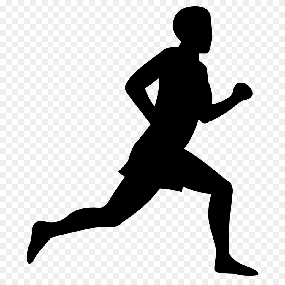 Running Clipart, Gray Png Image