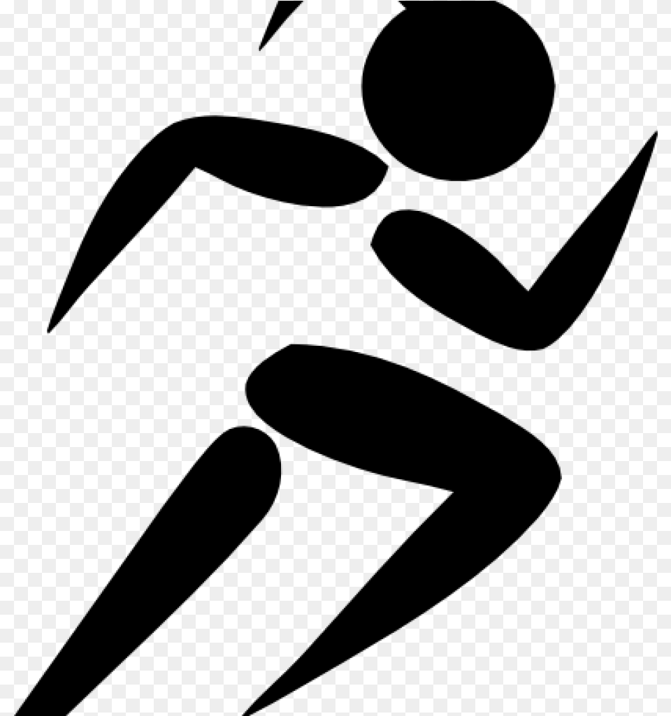 Running Clipart Female Track Runner Clip Art Girl Running Running Clipart, Gray Free Png