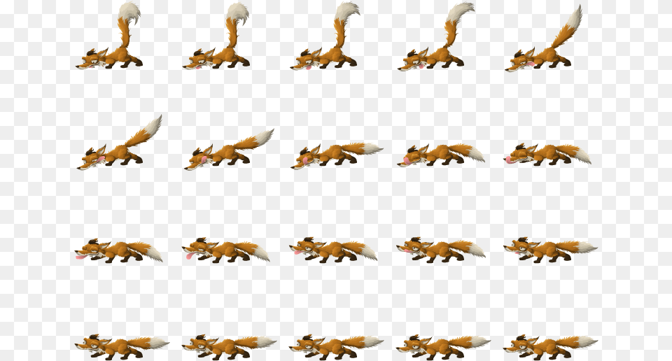 Running Fox Sprite Sheet Fox Sprite Sheet, Animal, Bird, Electronics, Hardware Png